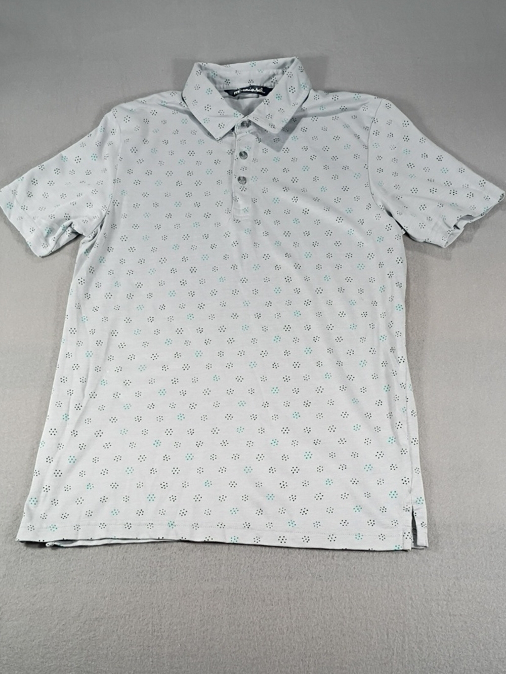 EUC Travis Matthew Short Sleeve Gray Polo With Stars Size Small Golf Work